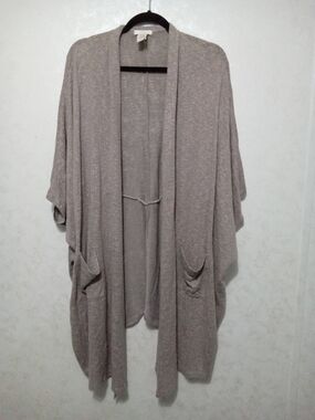 Cherish Heather Mauve Open Front Oversized Cardigan - One Size
